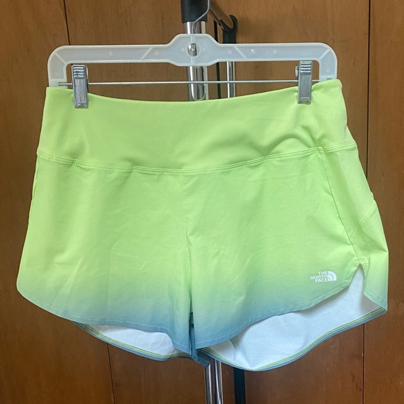 The North Face Women's Ombre Shorts - Lime and Sky Blue NWOT - Picture 1 of 9